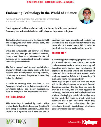 Embracing Technology in the World of Finance